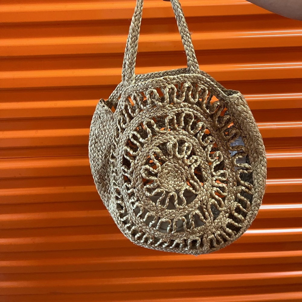 Zara round summer wicker tote
